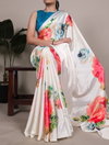 Ynf7027 Satin Silk With Floral Print Saree Wholesale Suppliers In Mumbai